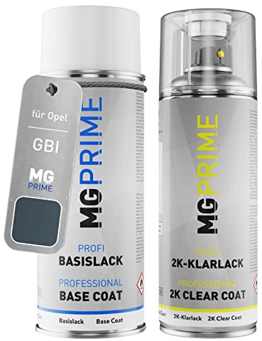 MG PRIME Autolack Set Spraydose für Opel GBI / 4XU 168 Metro Blue Mica +2K