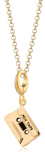 Lily Charmed - 925 Sterling Silver Cassette Tape Pendant Necklace or 18ct Gold Plated with 18 Inch Chain