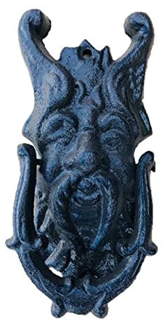 Midwest Craft House Cast Iron Gargoyle Door Knocker Rustic Brown Color