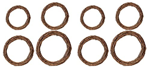ABOOFAN 8stücke Teiliges DIY Rattan Kranz Natürliche Wreath Deko Für Haustüren Und Festlichkeiten Und Individuell Gestaltbar