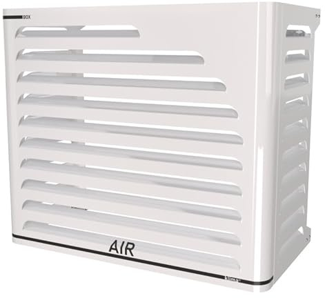Box Air Klima Cover Clima Curve M Weiß – Premium Klimaanlagen‑Abdeckung aus Aluminium‑Verbund mit abgerundetem Design, verstellbare INOX‑Wandhalterung, Schutz für Außengerät
