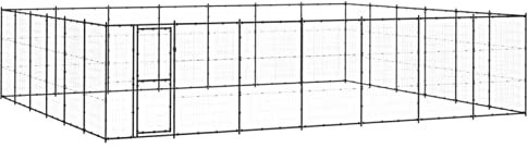 BaraSh Outdoor-Hundezwinger Dog House Outdoor Pet Comfort Katzengehege Hundeauslauf DraußEn Tiergehege Stahl 50,82 m²