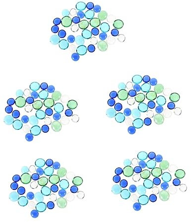 5 pezzi 3 perline decorative for acquario, pietre preziose, ghiaia di vetro, ciottoli di vetro, decorazione for acquario di pesci, perline preziose, decorazioni for cerimonia di matrimonio, decorazion