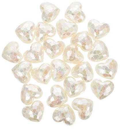 EXCEART Herz-abstandshalterperlen – Acryl-liebesanhänger für Schmuck Perfekt für Hochzeitsdekorationen