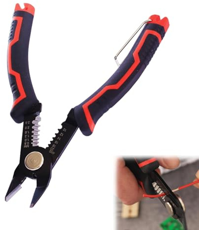 TYVOM 6 Wire Cutter, Precisional Wire Strippers Electrical, Cable Stripper Side Cutters Cable Stripper Tool Wire Cutters Electrical with Safety Lock for Appliance, Electrical Repair