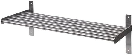 Stainless Steel Wall Shelf - 60 cm Durable Kitchen Storage Rack, Heavy-Duty Floating Shelf for Organising Tools, Spices, and Accessories - Modern and Space-Saving Design