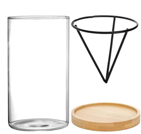 Vase de croissance d'avocat, pot de plantation en verre d'avocat, kit de culture d'avocatier, 3 pièces, base en bois, vase de démarrage - Pot de fleurs en verre pour femme