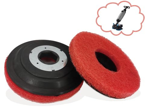 CW430 Mini Floor Scrubber Polishing Kit - Professional 8 Red Pads with Lock-On Holders Transform your scrubber into a high-performance buffer for marble, concrete, and hard surface restoration.
