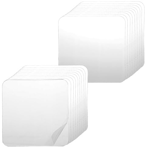 Almohadillas adhesivas transparentes de doble cara para montaje, 20 unidades, cinta cuadrada precortada de 2.20 pulgadas, cinta adhesiva de doble cara para colgar en paredes, resistente y lavable
