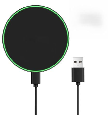 Caricabatterie Wireless Rapido, Qi con Cavo di Ricarica Incluso, Caricatore Wireless di Ricarica Rapida per Smartphone Nero Generale