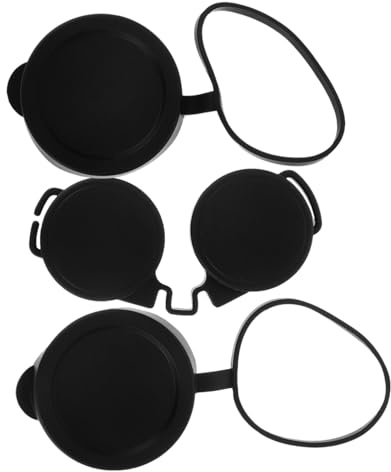 Capuchons D'objectif Binoculaires en Caoutchouc Noirs 3 Pièces | Lentilles Oculaires, Installation et Retrait Faciles, Usage Extérieur et Voyage, Compatibilité