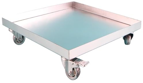 DECAKE Wasserschale, ölverdickte Stahlplatte, Schale für Pflanzenboden mit Universalrädern, versiegelt und auslaufsicher (100 x 40 cm)