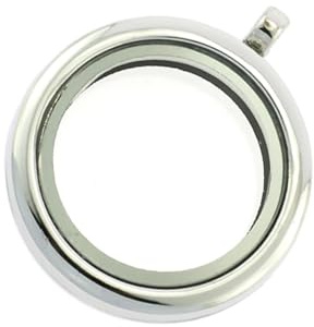 DEARMAMY 2 Stück Teiliges Rundes DIY Kettenanhänger aus Langlebiger Zinklegierung und Glas Leichter Fotoanhänger zum Befüllen für Frauen Lustiges Schmuckzubehör für Kreative
