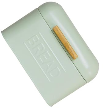 lmoikesz Countertop Pastry Kitchen Storage Sundries Featuring Stylish Storage Solutions To Unclutter Kitchen Space Iron Bread Box Bread Container, light Green, 20x20x14cm