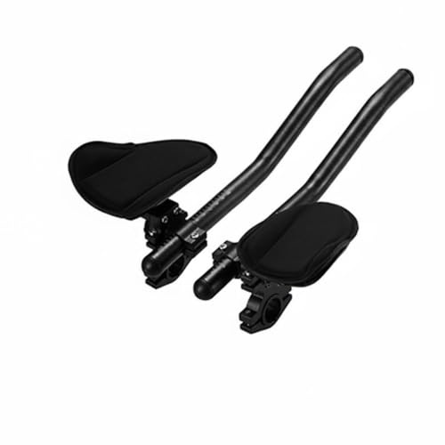 TAIZhiChen Lenkeraufsatz mit Armauflagen Klemmmontage Triathlon-Lenkeraufsatz schwarz Triathlon-Aufsatz, C-Modell