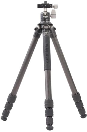 Leofoto - Ranger - Treppiede in carbonio per fotocamere - Capacità di carico di 6 kg - Piedini estensibili - Altezza minima da 5,7 cm ad un'altezza massima di 109 cm - EF-224C+ Testa a sfera LH-25
