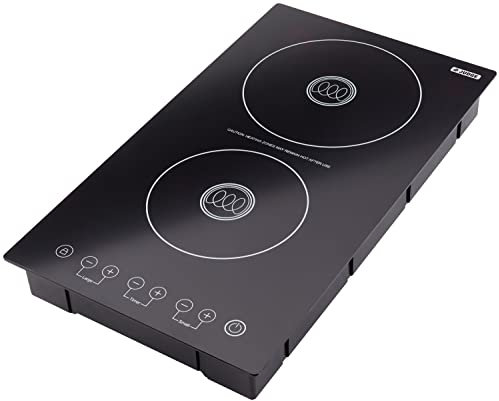 Judge Double Induction Hob with Timer, 3100W, 31cm x 27cm x 5cm