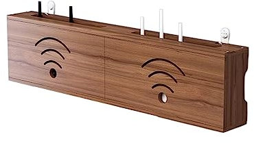 Kabelmanagement Box Großes WLAN-Router-Rack, Wohnzimmer, Wandmontage, WiFi-Aufbewahrungsbox, Wanddekoration, TV-Untere Plug-in-Abschirmbox, Set-Top-Box Kabelkasten (Color : A, Size : 60cm)