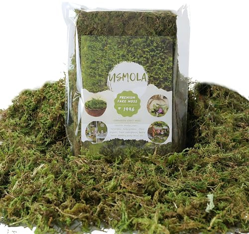 USMOLA Fake Moss, 8 OZ Green Moss for Potted Plants, Artificial Moss for DIY Crafts Home Decor Table Centerpieces Wedding Decoration (Fresh Green 225gr)