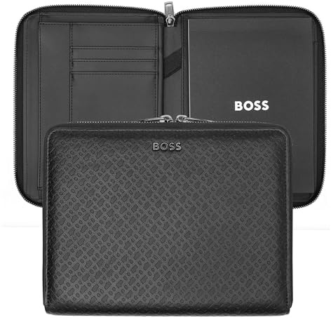 Hugo Boss A5 Konferenzmappe Monogram Zipped Black