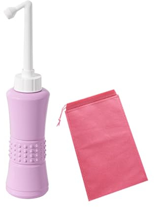 Brigtviee Bidet Portable pour Douche Intime avec Embouts Ajustables - Bidet de Voyage à Main - Peri Bottle de 500ml - Bouteille Périnéale pour Nettoyage Périnéal et Nettoyage Menstruel