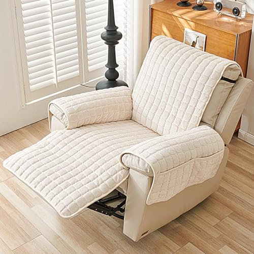 Sesselschoner | Liegesofa Sesselbezug | rutschfest Sesselschoner für Relaxsessel | Sesselschoner für Fernsehsessel | Armlehnenschoner Fernsehsessel Relaxsessel Bezüg für Hunde Haustiere(53 * 190cm)