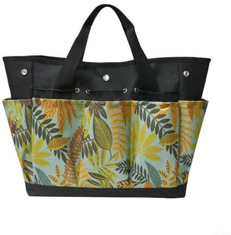 HEBEOT Borsa porta attrezzi da giardino, resistente, impermeabile, in tessuto Oxford, 34,3 x 17,2 x 30,5 cm (giallo)