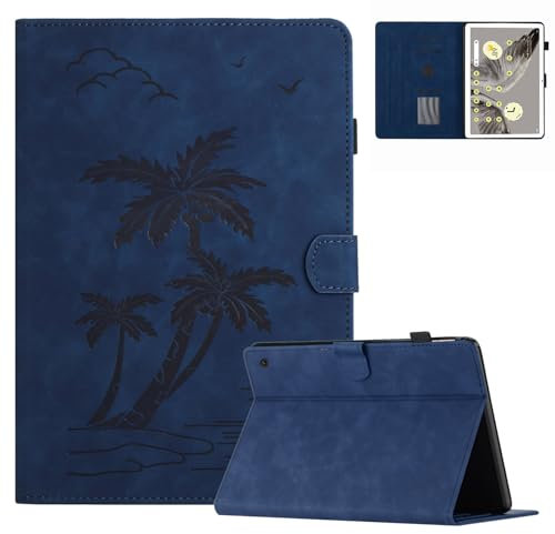 Oduio Hülle für Google Pixel Tablet 2023 11 Zoll Premium PU Leder Multi-Winkel Folio Schutzhülle mit Kartenschlitz und Stand Funktion, Marineblau