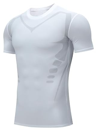 Smatstyle Maglietta a Compressione da Uomo Asciugatura Rapida Fitness T-Shirt per Allenamento e Corsa