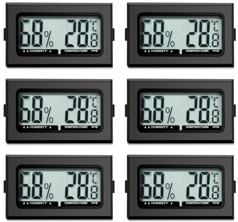 Termómetro digital para interior, higrómetro, termómetro interior, reptiles, higrómetro digital, para oficina, cocina, termómetro LCD, incubadora, termómetro de invernadero (6)