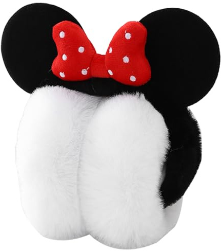 LOTGET Cute Bowknot Earmuff, Cartoon Plush Winter Warm Ear Muff Outdoors Ear Muffs for Women Girls Ear Cover Anti-Cold Ear Protector