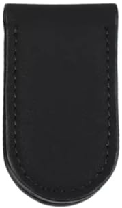 ONE SHOP di Bracalente Piero Hombre sujetapeles cartera ecopiel dinero clip billetes mujer imán billetes magnético clip billetera monedero accesorios cartera ovalada, Negro , 6 cm, Clásico