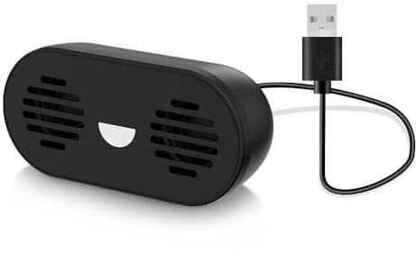 HONKYOB USB Computer Speaker with Built-in Microphone, Mini Soundbar Speaker for Desktop Laptop PC, Plug & Play USB Powered Small Sound Bar,Mini Speaker,360° Surround Sound for Gaming Music Movie