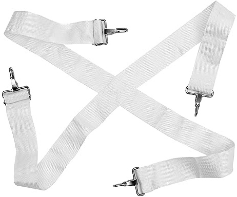 Verstellbarer Nylon Tragegurt für Snare Drum, Marschtrommel Zubehör | Weißer Schulterriemen mit Komfortablem Design, Rutschfest und Formstabil, für Männer und Frauen