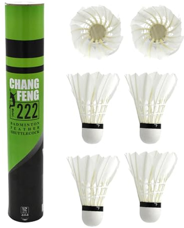 12-pack gåsfjäder badminton | Shuttlecocks med hög stabilitet och