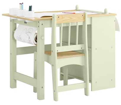 SoBuy Mesa Infantil con Silla Soporta hasta 75kg 80x50x66cm Habitación