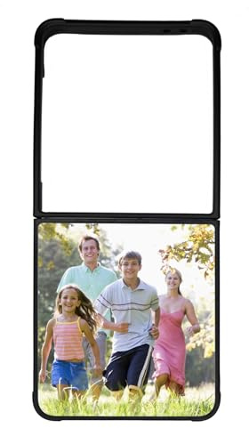 Personalised Phone Case for Samsung Galaxy Z flip 7 Design Your Own Photo Image Text Rubber silicone Phone Cover 2 parts Black