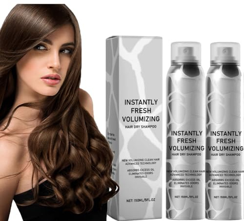 3 Stück Trockenshampoo Spray, frisches Voluminierendes Haartrockenes Shampoo,Trockenshampoo für dunkles Haar, natürliches Trockenshampoo Voluminierendes Spray，Unterwegs Gym Beach (A-2PC)