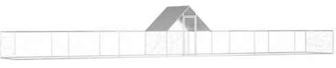 vidaXL Hühnerstall Kleintierstall Gehege Freilauf Vogelkäfig Hühnerkäfig Hühnerhaus Freigehege Geflügelstall Voliere 14x2x2m Verzinkter Stahl