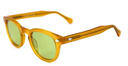 X-LAB 8004 Gafas de sol estilo moscot, unisex, 48mm, Amarillo/Verde