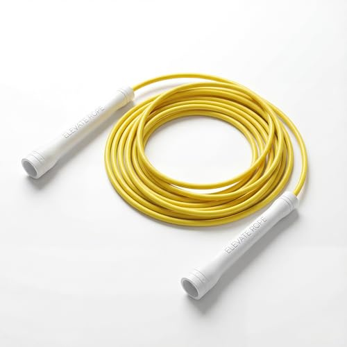 Elevate Speed Rope MAX (GELB) – professionellt hopprep av slitstark PVC med nylonkärna – 5 mm – längd max. 3 meter – extremt starka handtag