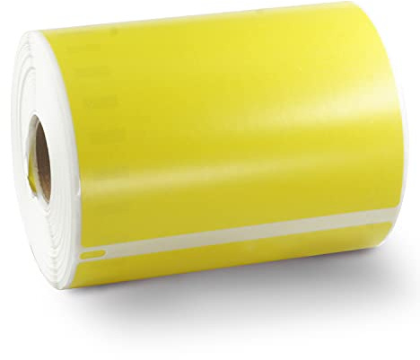 BETCKEY - 1 Rollo S0904980 Etiquetas de Color(Amarillo), 104mm x 159mm, 220 Etiquetas Extragrandes de Envío para LabelWriter 4XL, No se aplica 550 o 5XL