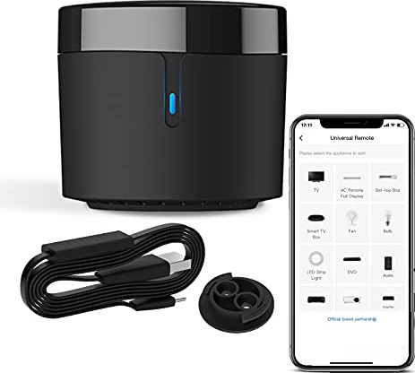 Broadlink RM4 Mini IR+HTS2 Temperature Humidity Sensor WiFi IR Remote Controller for Air Conditioning TV Set-top Box Work with Alexa