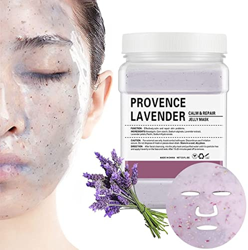 POZTL Jelly Mask Powder for Facials, Lavender Soothing Jelly Face Mask, Professional Peel Off Hydro Face Mask Powder, Fuktgivande och fuktgivande gelé ansiktsmask hudvård, DIY SPA 23 Fl Oz
