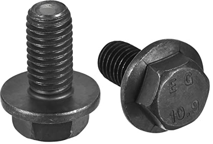 sourcing map 3 Stk Sechskantflanschschraube M10x20mm 10,9 Grad | Kohlenstoffstahl Sechskantschraube Flanschschrauben Strukturschrauben, M10x20mm, 10, 9 Grad, Kohlenstoffstahl