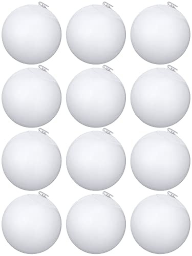 Bencailor 12 Pcs Mini White Beach Balls 3.5 Inch Small Inflatable Beach Ball Blow up Tiny Toy for Swimming Pool Summer Party Water Game Outdoor Birthday Decoration
