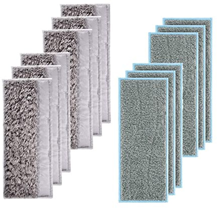 HCOWL 12 Stück Ersatz-Waschbare Nasswischpads Trockenwischpads Kompatibel mit Braava Jet M6