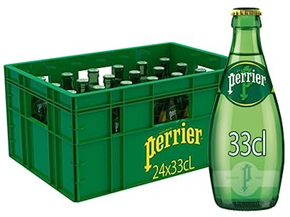 Perrier - Eau minérale naturelle gazeuse (verre) -24x33 cl