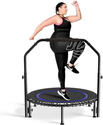 YYJO 101,6 cm Rebounder für Erwachsene, 204 kg, leiser Bungee-Rebounder, Mini-Fitness-Rebounder, Indoor/Outdoor, Workout mit verstellbarem Griff