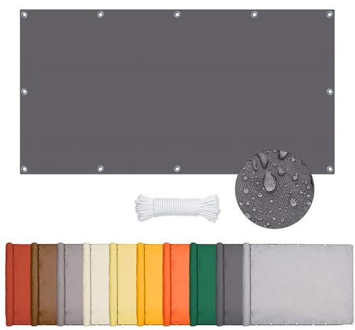 ONESHLEE Voile D'ombrage Rectangulaire, Toile Ombrage Imperméable, Voiles D'ombrage pour Patio Pergola Jardin Exterieur (Gris Foncé, 3 * 4m)